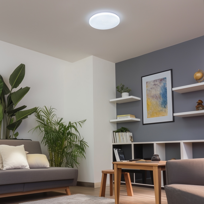 Brilagi - LED Stmievateľné stropné svietidlo SMART STARS LED/24W/230V pr. 38 cm 3000-6000K Wi-Fi Tuya Beacon + diaľkové ovládanie