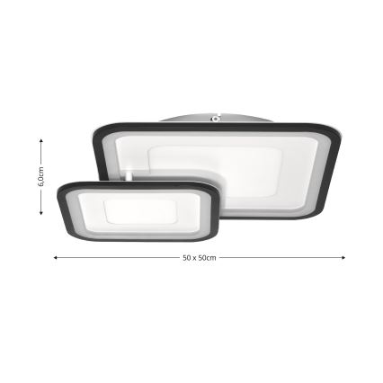 Brilagi - LED Stmievateľné stropné svietidlo TANDORA LED/49W/230V 3000/4000/6000K + diaľkové ovládanie