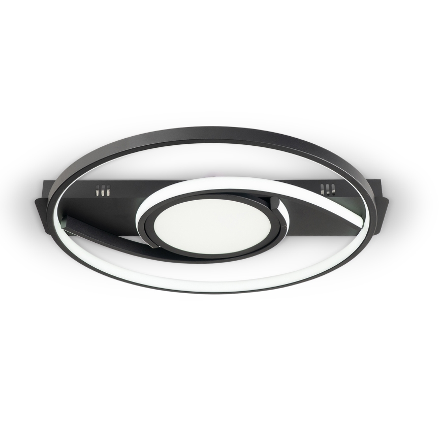 Brilagi - LED stmievateľné stropné svietidlo TWIRL LED/38W/230V 3000-6000K čierne + diaľkové ovládanie