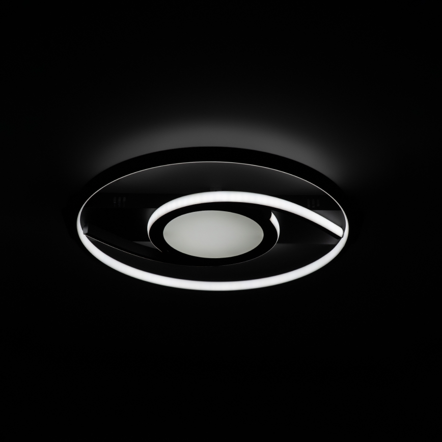 Brilagi - LED stmievateľné stropné svietidlo TWIRL LED/38W/230V 3000-6000K čierne + diaľkové ovládanie