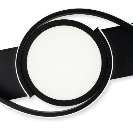 Brilagi - LED stmievateľné stropné svietidlo TWIRL LED/38W/230V 3000-6000K čierne + diaľkové ovládanie
