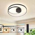 BRILAGI - LED stmievateľné stropné svietidlo TWISTER LED/48W/230V 3000-6000K pr. 50 cm čierne + diaľkové ovládanie