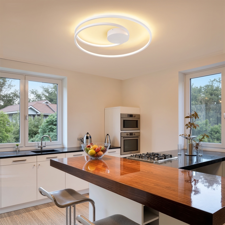 Brilagi - LED Stmievateľné stropné svietidlo TWISTER LED/75W/230V 3000-6000K pr. 70 cm biela + diaľkové ovládanie