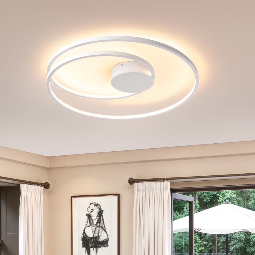 Brilagi - LED Stmievateľné stropné svietidlo TWISTER LED/75W/230V 3000-6000K pr. 70 cm biela + diaľkové ovládanie