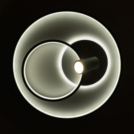 BRILAGI - LED stmievateľné stropné svietidlo UNITY LED/60W/230V + 1xGU10/3W 3000-6000K priemer 50 cm biela/čierna + diaľkové ovládanie