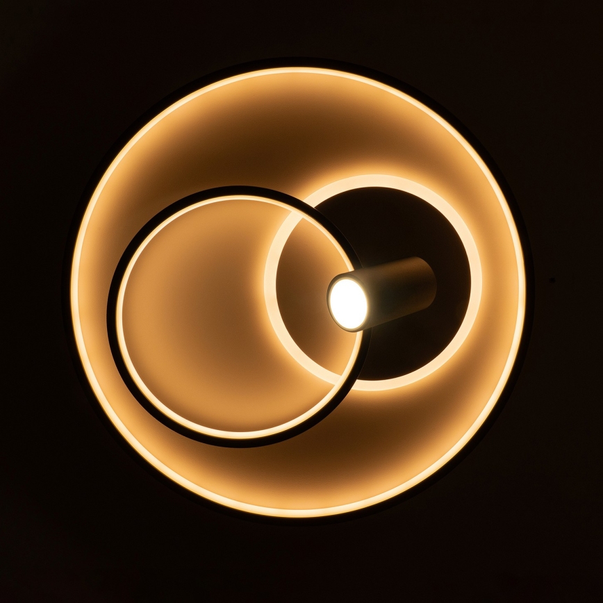 BRILAGI - LED stmievateľné stropné svietidlo UNITY LED/60W/230V + 1xGU10/3W 3000-6000K priemer 50 cm biela/čierna + diaľkové ovládanie
