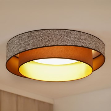 Brilagi - LED Stmievateľné stropné svietidlo VEGAS SHINE LED/24W/230V pr. 60 cm 3000/4000/6500K hnedá + diaľkové ovládanie