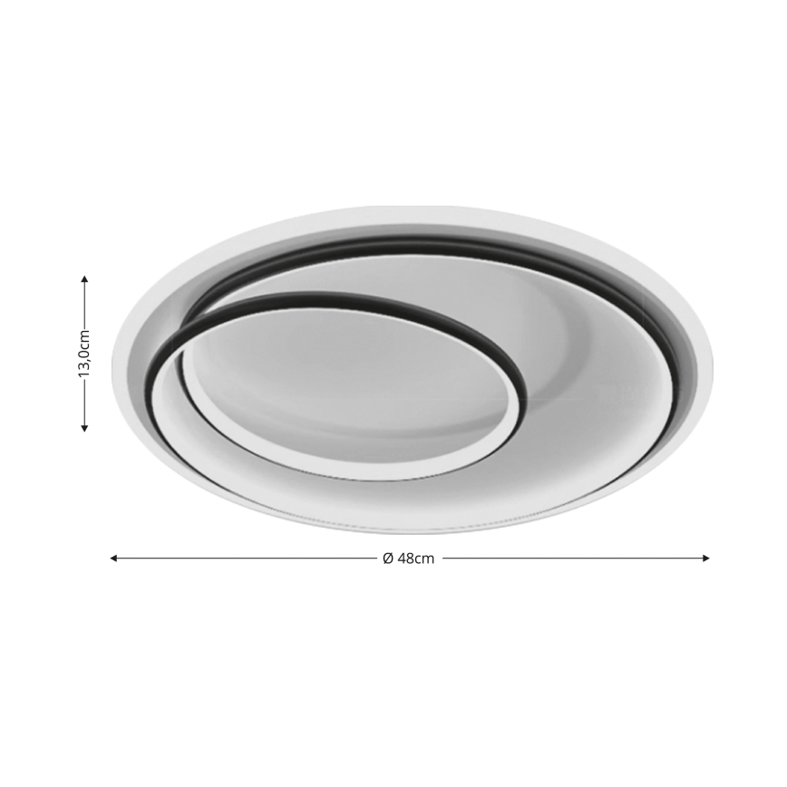 Brilagi - LED Stmievateľné stropné svietidlo VELO LED/38W/230V 3000/4000/6000K + diaľkové ovládanie