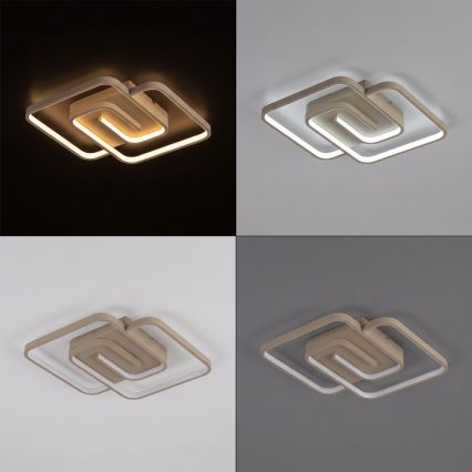 BRILAGI - LED stmievateľné stropné svietidlo VELO LED/64W/230V 3000-6500K 48x48 cm béžová + diaľkové ovládanie