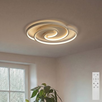 BRILAGI - LED Stmievateľné stropné svietidlo VELO LED/70W/230V 3000-6500K 38x47,8 cm béžová + diaľkové ovládanie