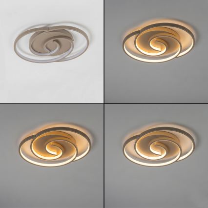BRILAGI - LED Stmievateľné stropné svietidlo VELO LED/70W/230V 3000-6500K 38x47,8 cm béžová + diaľkové ovládanie