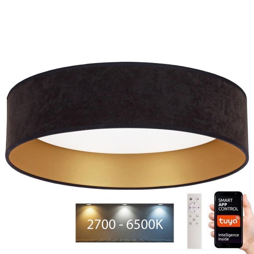 Brilagi - LED Stmievateľné stropné svietidlo VELVET SMART LED/36W/230V pr. 55 cm 2700-6500K Wi-Fi Tuya čierna/zlatá + diaľkové ovládanie