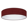 Brilagi - LED stmievateľné stropné svietidlo VELVET SMART VARI LED/24W/230V 3000-6500K pr. 45 cm vínová + diaľkové ovládanie
