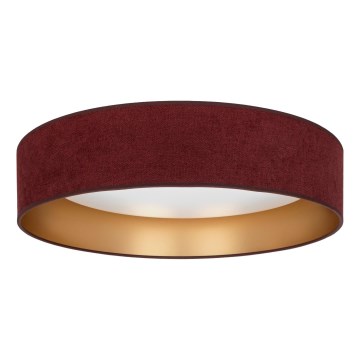 Brilagi - LED stmievateľné stropné svietidlo VELVET SMART VARI LED/24W/230V 3000-6500K priemer 45 cm bordová/zlatá + diaľkové ovládanie