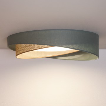 BRILAGI - LED stmievateľné stropné svietidlo VELVET TWIST LED/36W/230V 3000-6000K pr. 65 cm Wi-Fi Tuya Beacon zelená/béžová + diaľkové ovládanie
