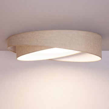 BRILAGI - LED stmievateľné stropné svietidlo VELVET TWIST LED/36W/230V 3000-6000K priemer 65 cm Wi-Fi Tuya Beacon béžové + diaľkové ovládanie