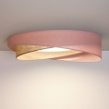 BRILAGI - LED stmievateľné stropné svietidlo VELVET TWIST LED/36W/230V 3000-6000K priemer 65 cm Wi-Fi Tuya Beacon ružová/béžová + diaľkové ovládanie