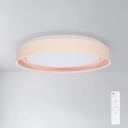 Brilagi - LED stmievateľné stropné svietidlo WALDO LED/48W/230V 3000-6500K pr. 40 cm béžová/zlatá + diaľkové ovládanie