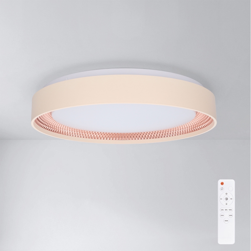 Brilagi - LED stmievateľné stropné svietidlo WALDO LED/48W/230V 3000-6500K pr. 40 cm béžová/zlatá + diaľkové ovládanie