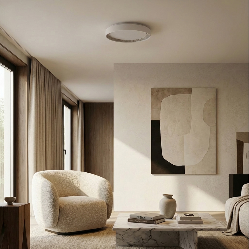 Brilagi - LED stmievateľné stropné svietidlo WALDO LED/48W/230V 3000-6500K pr. 40 cm biela/strieborná + diaľkové ovládanie