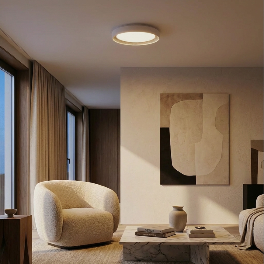 Brilagi - LED stmievateľné stropné svietidlo WALDO LED/48W/230V 3000-6500K pr. 40 cm biela/strieborná + diaľkové ovládanie