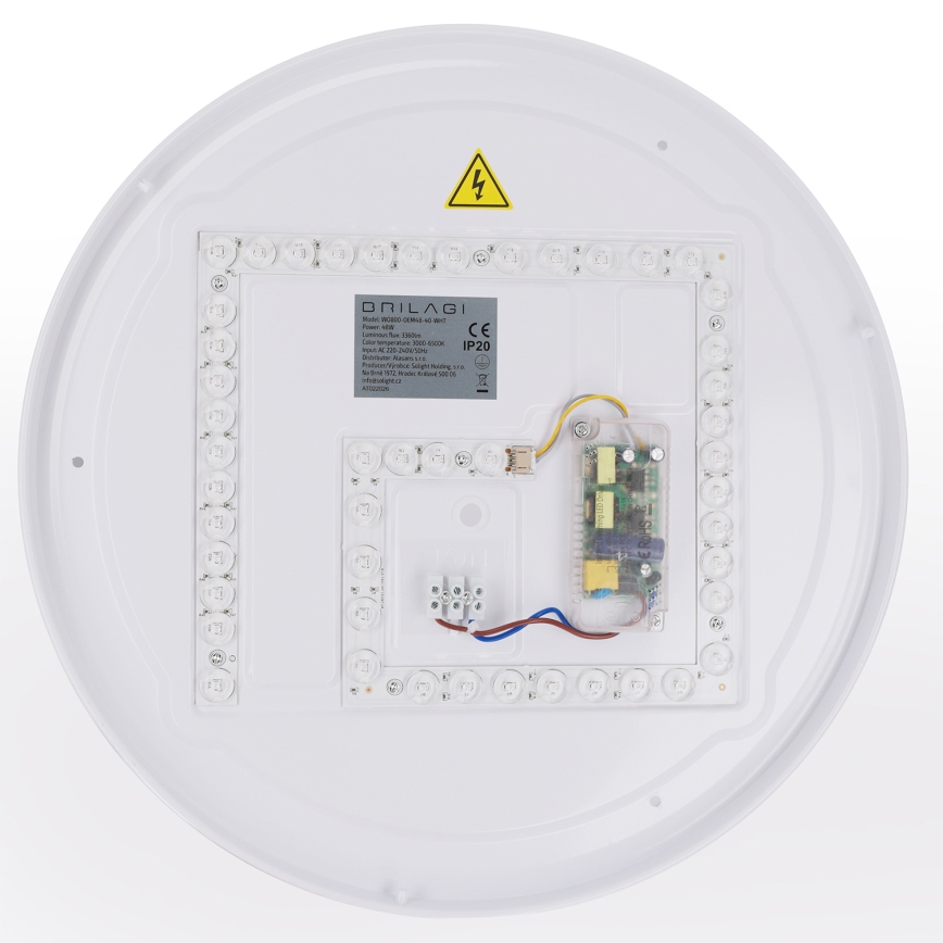 Brilagi - LED stmievateľné stropné svietidlo WALDO LED/48W/230V 3000-6500K pr. 40 cm biela/strieborná + diaľkové ovládanie