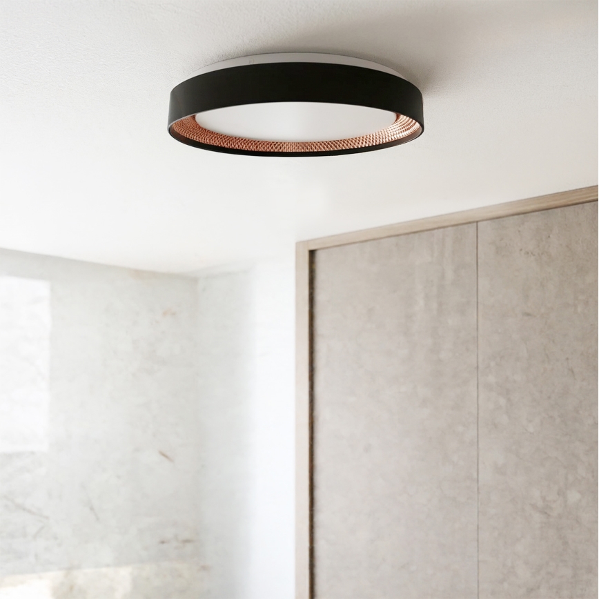 Brilagi - Stmievateľné LED stropné svietidlo WALDO LED/48W/230V 3000-6500K priemer 40 cm čierna/zlatá + diaľkové ovládanie