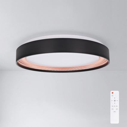 Brilagi - Stmievateľné LED stropné svietidlo WALDO LED/48W/230V 3000-6500K priemer 40 cm čierna/zlatá + diaľkové ovládanie