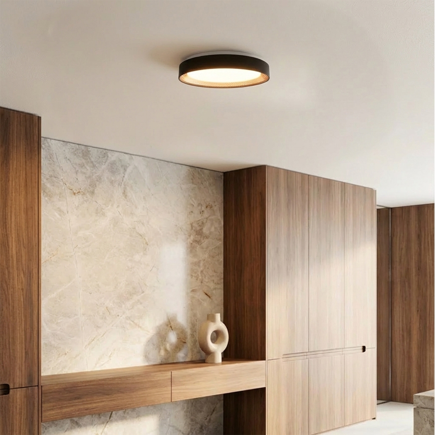 Brilagi - Stmievateľné LED stropné svietidlo WALDO LED/48W/230V 3000-6500K priemer 40 cm čierna/zlatá + diaľkové ovládanie