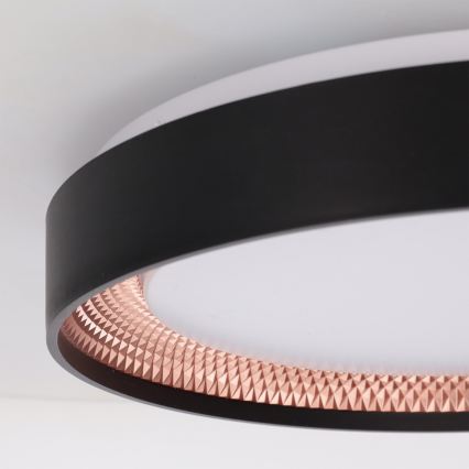 Brilagi - Stmievateľné LED stropné svietidlo WALDO LED/48W/230V 3000-6500K priemer 40 cm čierna/zlatá + diaľkové ovládanie