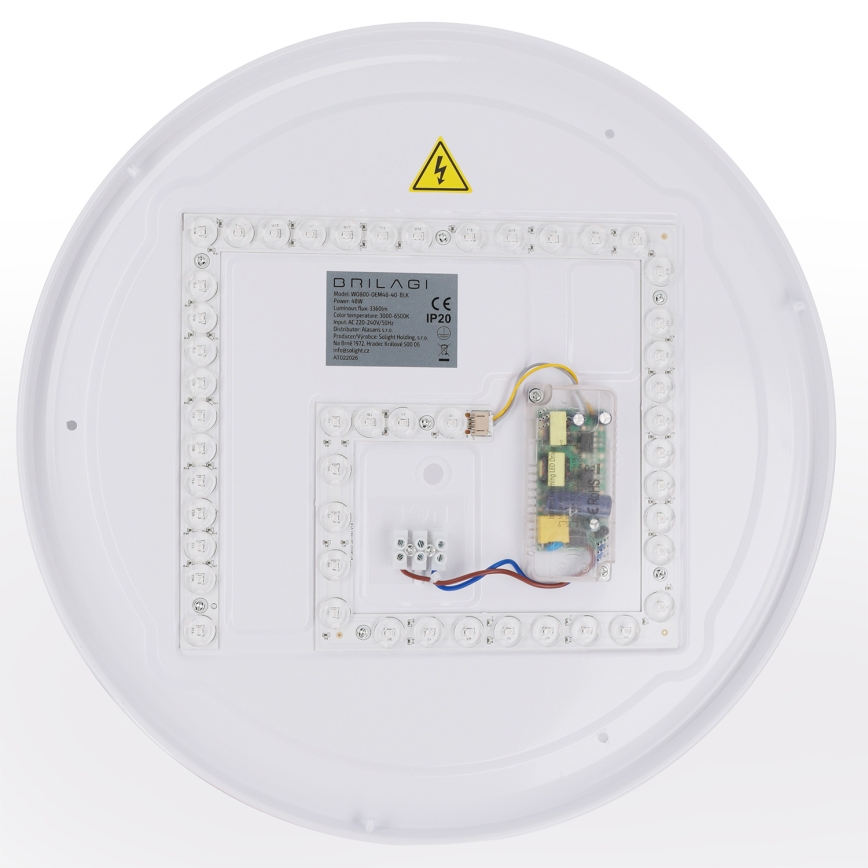 Brilagi - Stmievateľné LED stropné svietidlo WALDO LED/48W/230V 3000-6500K priemer 40 cm čierna/zlatá + diaľkové ovládanie