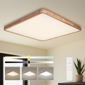 BRILAGI - LED stmievateľné stropné svietidlo WOODLINE SQUARE LED/180W/230V 3000–6000K dub 100×100 cm + diaľkové ovládanie