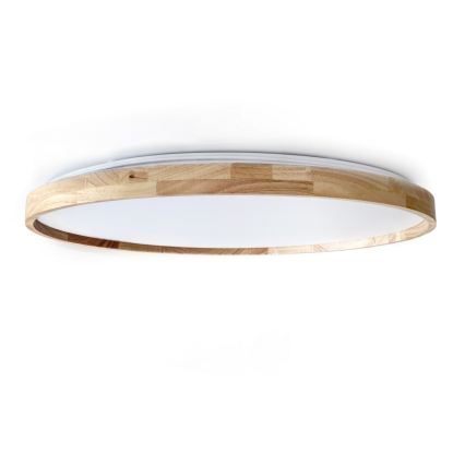 Brilagi - LED stmievateľné stropné svietidlo ALSON LED/72W/230V 3000-6500K dub, priemer 78 cm + diaľkové ovládanie
