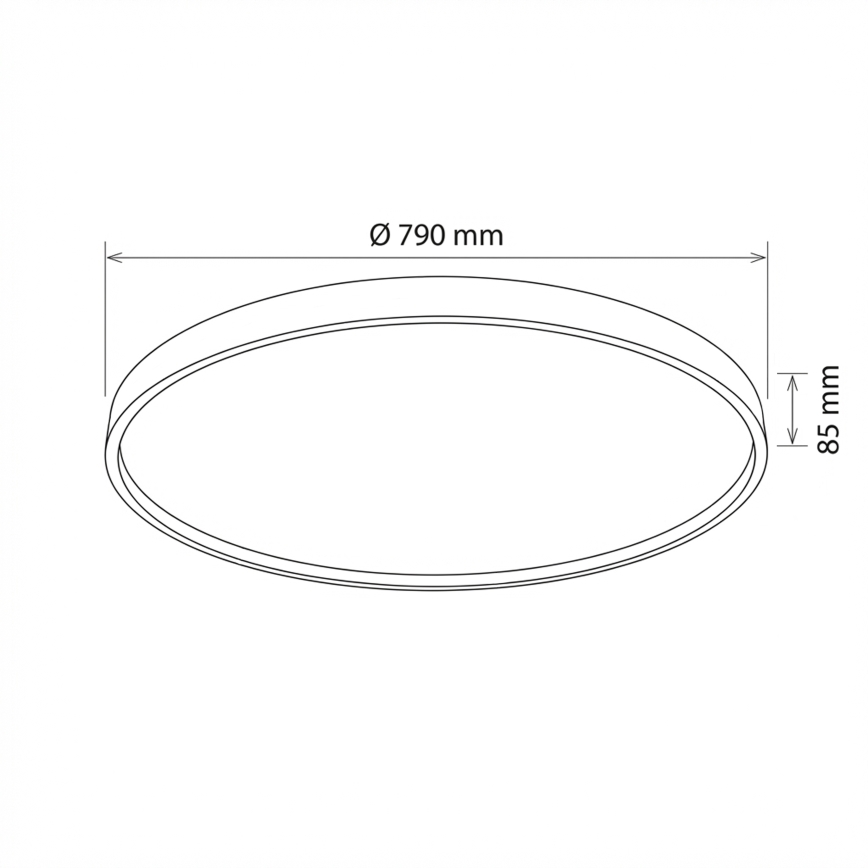 Brilagi - LED stmievateľné stropné svietidlo ALSON LED/72W/230V 3000-6500K dub, priemer 78 cm + diaľkové ovládanie