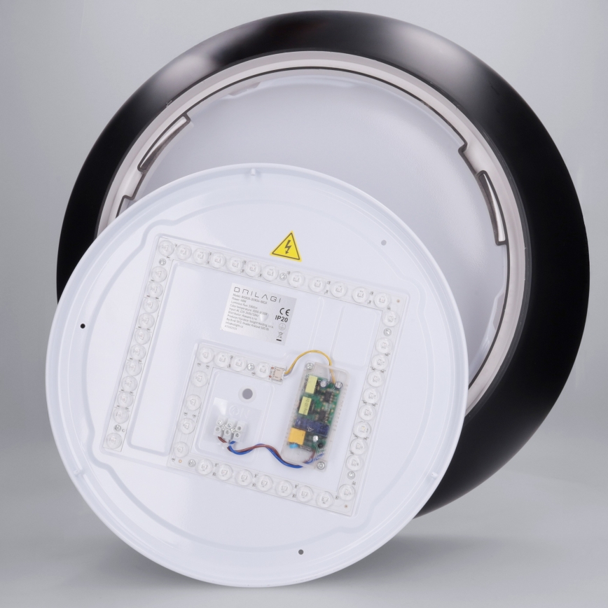 Brilagi - LED Stmievateľné stropné svietidlo ALVA LED/48W/230V 3000-6500K pr. 51 cm čierna + diaľkové ovládanie
