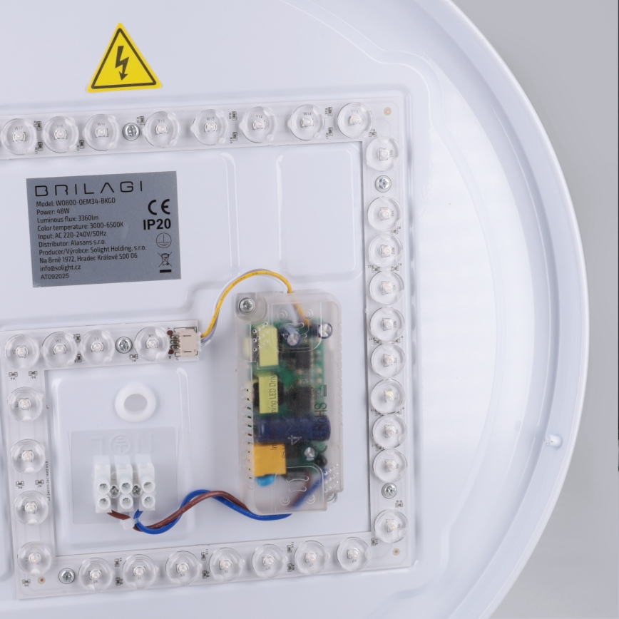Brilagi - LED Stmievateľné stropné svietidlo ALVA LED/48W/230V 3000-6500K pr. 51 cm čierna + diaľkové ovládanie