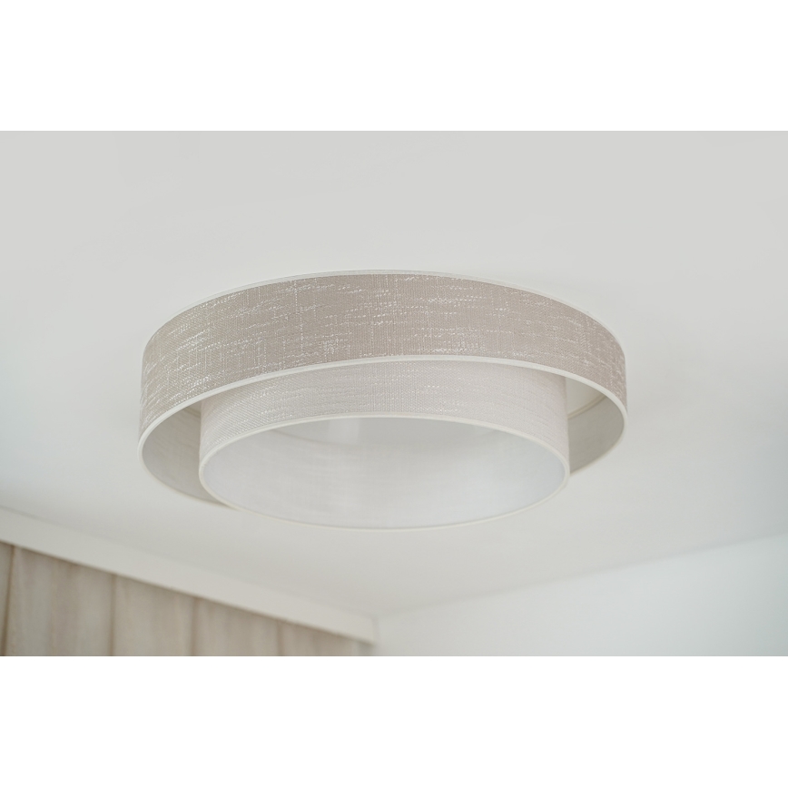Brilagi - LED stmievateľné stropné svietidlo DOVER SHINE LED/24W/230V pr. 60 cm 3000/4000/6500K šedá/krémová + diaľkové ovládanie