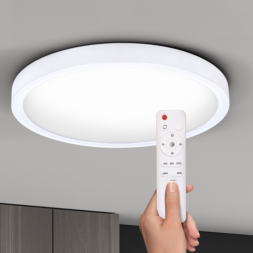 Brilagi - LED Stmievateľné stropné svietidlo ESTELA LED/36W/230V 3000-6500K ø 30 cm biela + diaľkové ovládanie