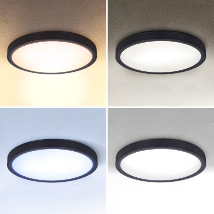 Brilagi - LED Stmievateľné stropné svietidlo ESTELA LED/36W/230V 3000-6500K ø 30 cm čierna + diaľkové ovládanie