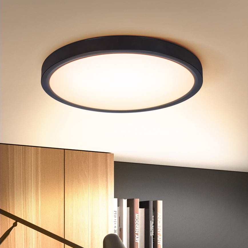 Brilagi - LED Stmievateľné stropné svietidlo ESTELA LED/36W/230V 3000-6500K ø 30 cm čierna + diaľkové ovládanie