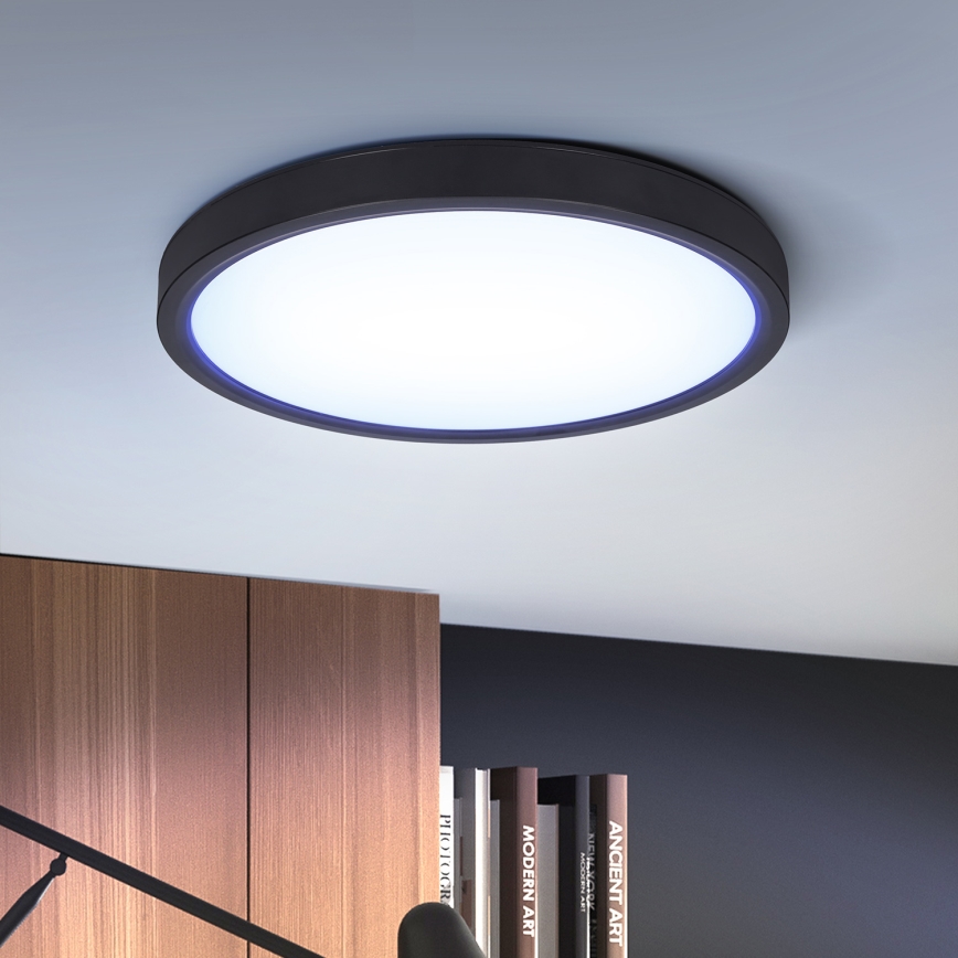 Brilagi - LED Stmievateľné stropné svietidlo ESTELA LED/36W/230V 3000-6500K ø 30 cm čierna + diaľkové ovládanie