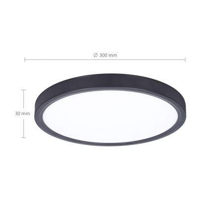 Brilagi - LED Stmievateľné stropné svietidlo ESTELA LED/36W/230V 3000-6500K ø 30 cm čierna + diaľkové ovládanie