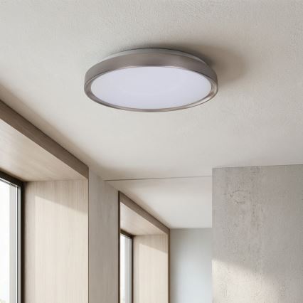 Brilagi - LED stmievateľné stropné svietidlo FANCIA LED/48W/230V 3000-6500K priemer 39 cm strieborné + diaľkové ovládanie