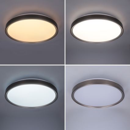Brilagi - LED stmievateľné stropné svietidlo FANCIA LED/48W/230V 3000-6500K priemer 39 cm strieborné + diaľkové ovládanie