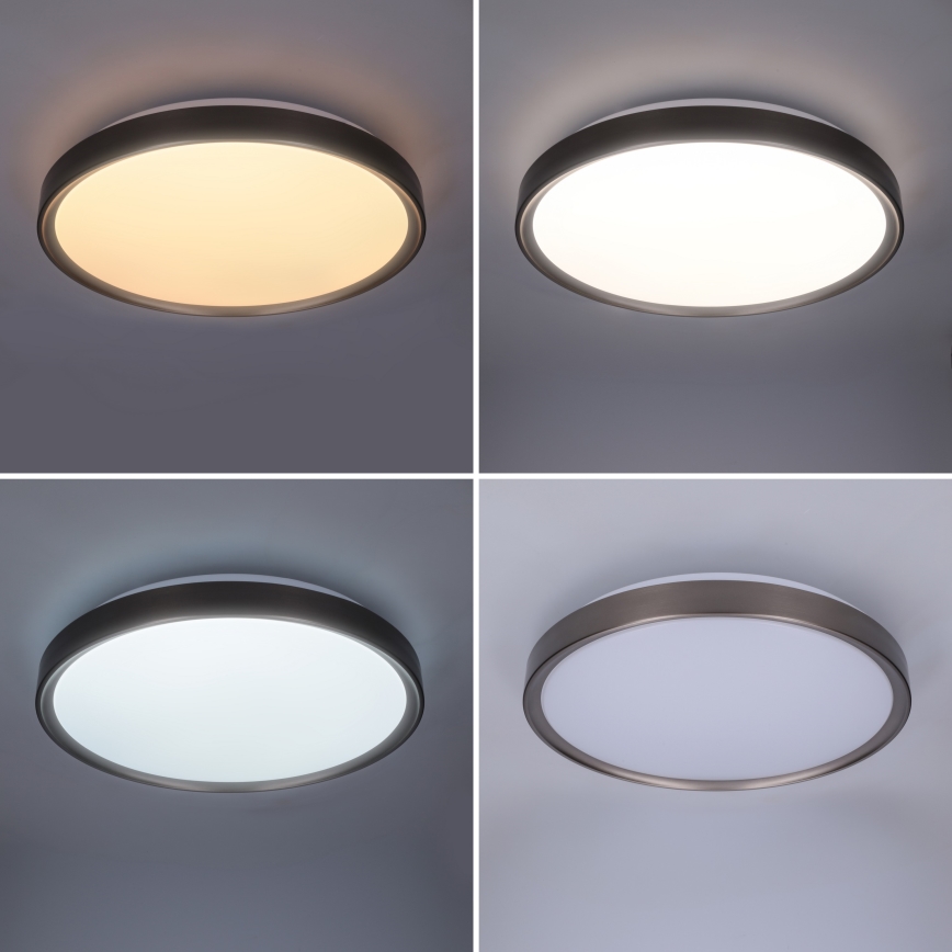 Brilagi - LED stmievateľné stropné svietidlo FANCIA LED/48W/230V 3000-6500K priemer 39 cm strieborné + diaľkové ovládanie