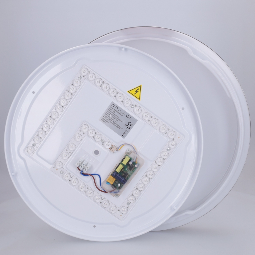 Brilagi - LED stmievateľné stropné svietidlo FANCIA LED/48W/230V 3000-6500K priemer 39 cm strieborné + diaľkové ovládanie