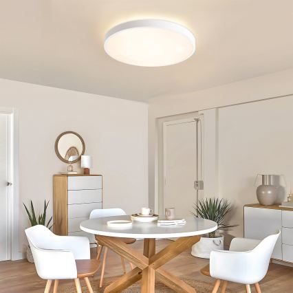 Brilagi - LED stmievateľné stropné svietidlo GLASS POOL DOUBLE LED/60W/230V 3000-6000K 50 cm biela + diaľkové ovládanie