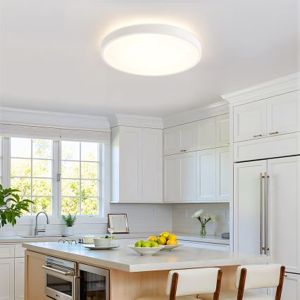 Brilagi - LED stmievateľné stropné svietidlo GLASS POOL DOUBLE LED/60W/230V 3000-6000K 50 cm biela + diaľkové ovládanie