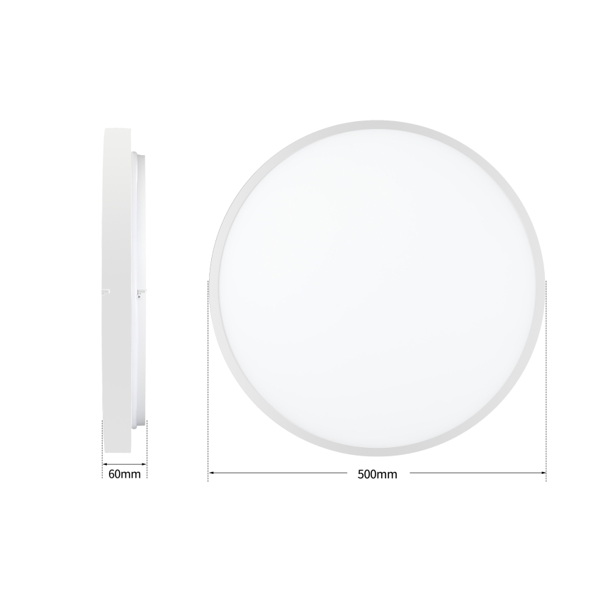 Brilagi - LED stmievateľné stropné svietidlo GLASS POOL DOUBLE LED/60W/230V 3000-6000K 50 cm biela + diaľkové ovládanie