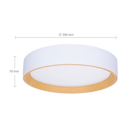 Brilagi - LED Stmievateľné stropné svietidlo LARIOS LED/48W/230V 3000-6500K ø 39 cm biela + diaľkové ovládanie